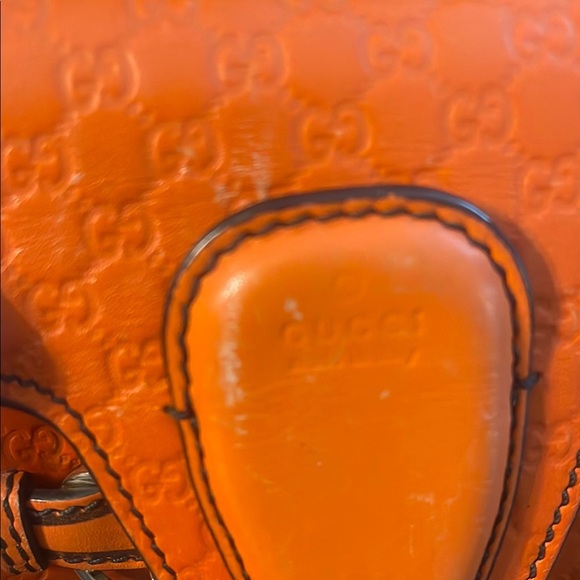 Gucci Orange Horsebit Wallet on Chain Bag with Gold Chain and Tassel - Picture 8 of 11